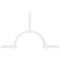 Ekena Millwork Ericson Architectural Grade PVC Gable Bracket, 108"W x 67 1/2"H x 4"D x 4"F, 15/12 Pitch GBP108X68X0404ERI00 - alternate 2